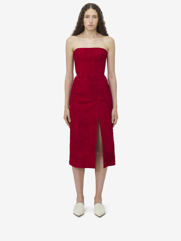 ALEXANDER MCQUEEN - Suede Midi Dress - Item 817923Q5APB6060